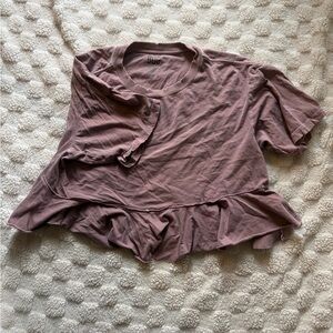 BDG Dusty Pink Ruffled Top